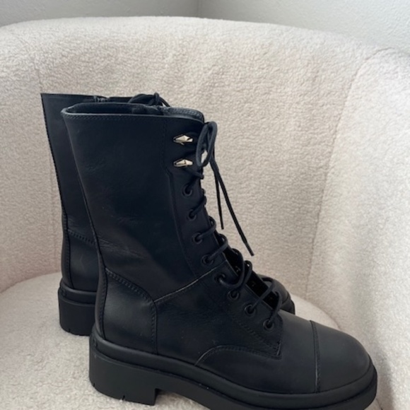 Jimmy Choo Nari Mid-Calf Leather Boot - Picture 1 of 4